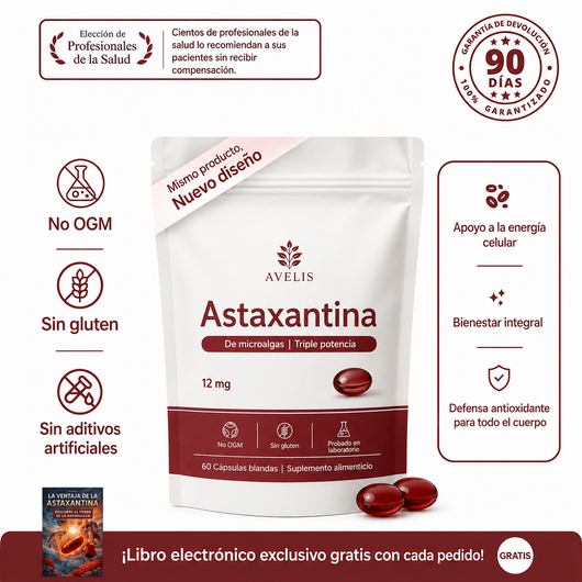 Avelis Astaxantina - 12mg Cápsulas blandas