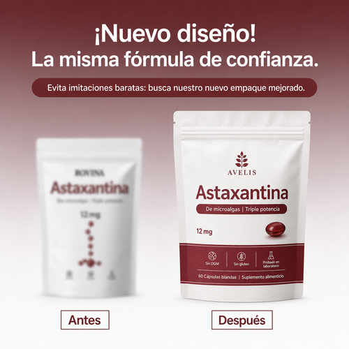 Avelis Astaxantina - 12mg Cápsulas blandas