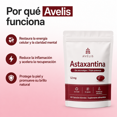 Avelis Astaxantina - 12mg Cápsulas blandas